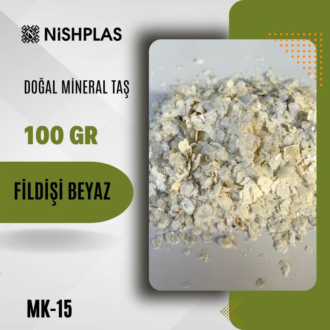 Nishplas Doğal Mineral Taş – Fildişi Beyaz – MK-15