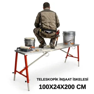 MİDİLLİ Teleskopik İnşaat İskelesi - 24 CM En Serisi (200 CM Uzunluk)